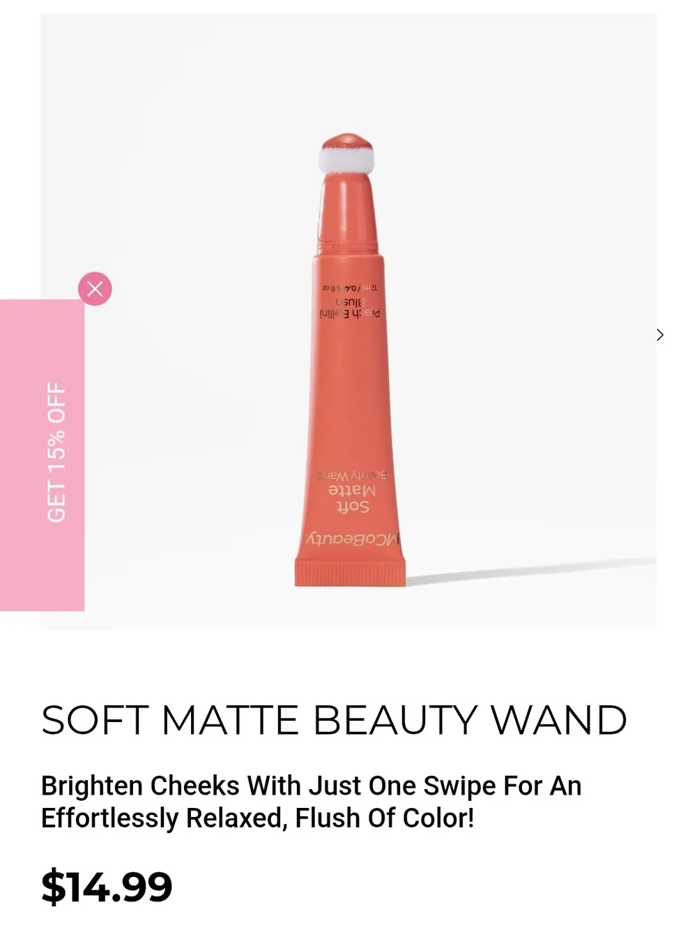 MoBeauty Soft Matte Stick Blush — Peachy Coral
